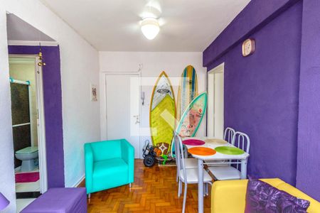 Sala de apartamento para alugar com 1 quarto, 40m² em Guilhermina, Praia Grande
