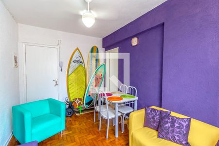 Sala de apartamento para alugar com 1 quarto, 40m² em Guilhermina, Praia Grande