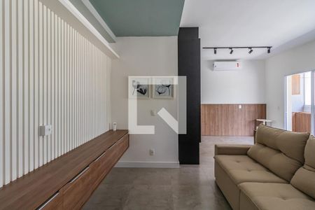 Sala de apartamento à venda com 1 quarto, 50m² em Centro Empresarial Tamboré, Santana de Parnaíba