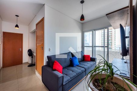 Sala de apartamento para alugar com 4 quartos, 135m² em Pompéia, Santos