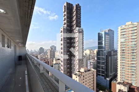 Varanda da Sala de apartamento para alugar com 4 quartos, 135m² em Pompéia, Santos