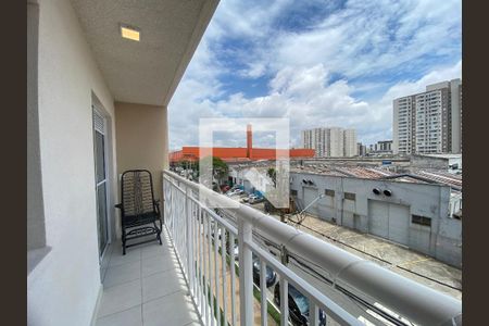 Varanda da Sala de apartamento à venda com 1 quarto, 28m² em Vila Guilherme, São Paulo
