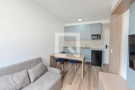 Sala/Cozinha de apartamento para alugar com 1 quarto, 27m² em Bela Vista, São Paulo