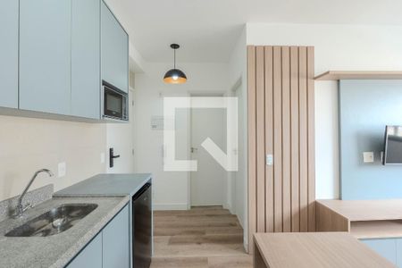 Sala/Cozinha de apartamento para alugar com 1 quarto, 27m² em Bela Vista, São Paulo