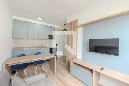 Sala/Cozinha de apartamento para alugar com 1 quarto, 27m² em Bela Vista, São Paulo