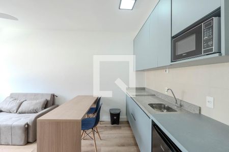 Sala/Cozinha de apartamento para alugar com 1 quarto, 27m² em Bela Vista, São Paulo