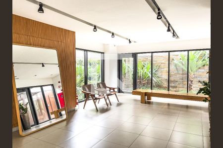 Apartamento para alugar com 29m², 1 quarto e 1 vaga Apartamento para alugar com 29m², 1 quarto e 1 vagaÁrea comum - Living de entrada
