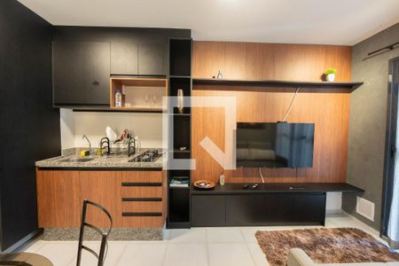 Sala/Cozinha de apartamento para alugar com 1 quarto, 26m² em Bela Vista, São Paulo