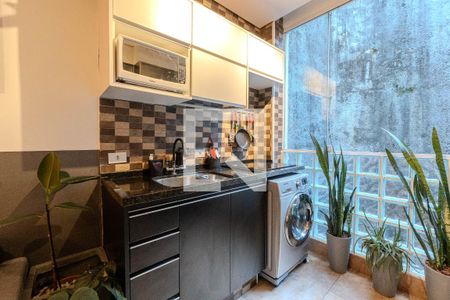 Sala/Cozinha de apartamento à venda com 1 quarto, 36m² em Bela Vista, São Paulo