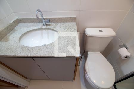 Banheiro de kitnet/studio para alugar com 1 quarto, 23m² em Brooklin Paulista, São Paulo