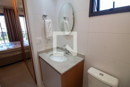 Banheiro de kitnet/studio para alugar com 1 quarto, 23m² em Brooklin Paulista, São Paulo