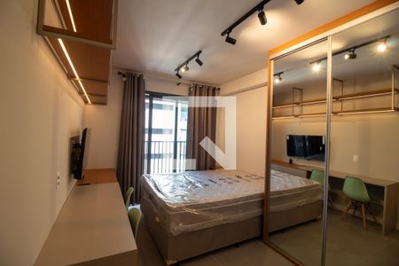 Quarto - Studio de kitnet/studio para alugar com 1 quarto, 23m² em Brooklin Paulista, São Paulo