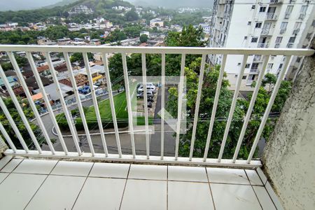 varanda da sala  de apartamento à venda com 2 quartos, 52m² em Taquara, Rio de Janeiro