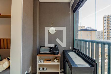 Varanda  de apartamento à venda com 1 quarto, 25m² em Vila Guarani (zona Sul), São Paulo