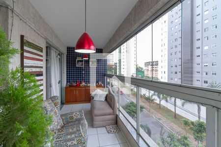 Varanda da sala  de apartamento à venda com 3 quartos, 100m² em Ouro Preto, Belo Horizonte