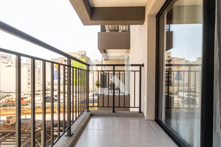 Varanda de kitnet/studio para alugar com 1 quarto, 28m² em Vila Buarque, São Paulo