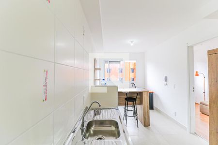 Cozinha de apartamento para alugar com 1 quarto, 27m² em Jardim Caravelas, São Paulo