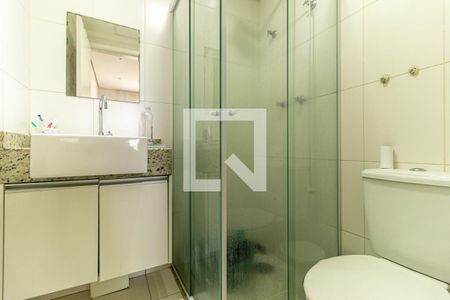 Banheiro de kitnet/studio para alugar com 1 quarto, 32m² em Centro, São Paulo
