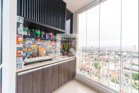 Varanda da Sala de apartamento à venda com 3 quartos, 78m² em Vila Helena, Santo André