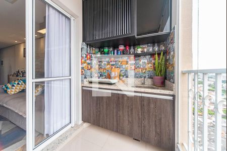 Varanda da Sala de apartamento à venda com 3 quartos, 78m² em Vila Helena, Santo André