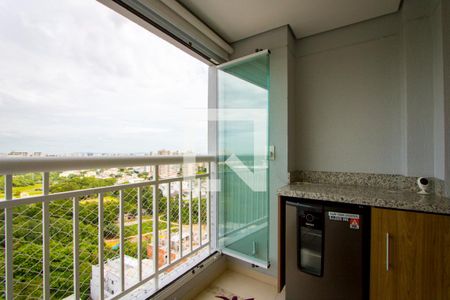 Varanda da sala de apartamento à venda com 2 quartos, 63m² em Vila Eldízia, Santo André