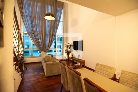 Sala de apartamento à venda com 1 quarto, 76m² em Belvedere, Belo Horizonte
