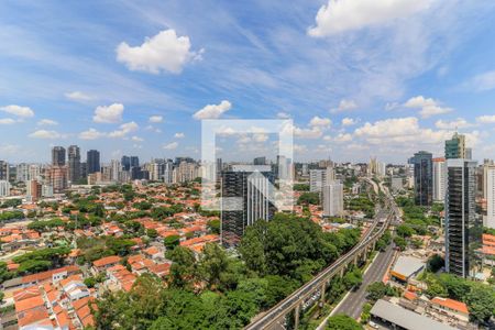 Studio para alugar com 43m², 1 quarto e 1 vaga Studio para alugar com 43m², 1 quarto e 1 vagaÁrea comum - Churrasqueira Vista