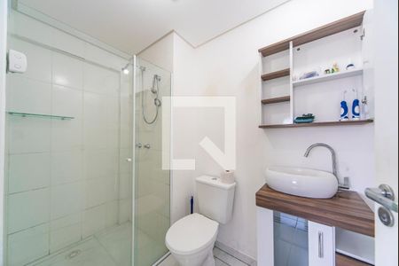 Banheiro de apartamento à venda com 1 quarto, 38m² em Jardim Jamaica, Santo André