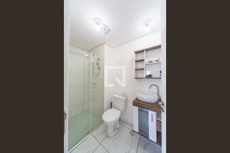 Banheiro de apartamento à venda com 1 quarto, 38m² em Jardim Jamaica, Santo André