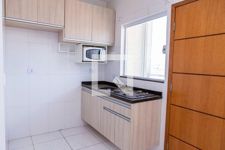 Cozinha de apartamento à venda com 1 quarto, 27m² em Jardim Maringa, São Paulo