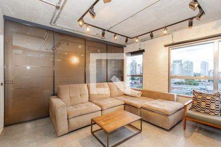 Sala de apartamento à venda com 1 quarto, 70m² em Campo Belo, São Paulo