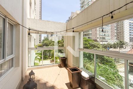 Varanda da Sala de apartamento à venda com 4 quartos, 222m² em Vila Olímpia, São Paulo