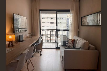Sala de apartamento para alugar com 1 quarto, 32m² em Pompeia, São Paulo