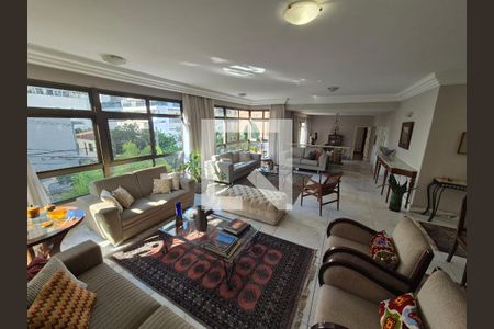 Sala de apartamento à venda com 4 quartos, 240m² em Lourdes, Belo Horizonte