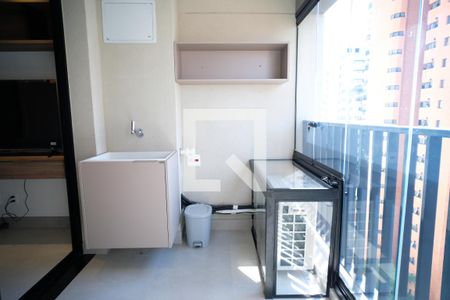 Varanda da Sala de apartamento para alugar com 1 quarto, 38m² em Pinheiros, São Paulo