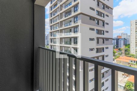 Varanda de kitnet/studio para alugar com 1 quarto, 26m² em Brooklin Paulista, São Paulo