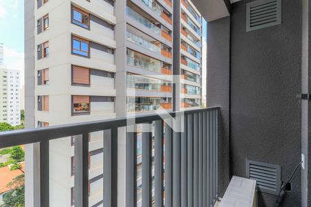 Varanda de kitnet/studio para alugar com 1 quarto, 26m² em Brooklin Paulista, São Paulo