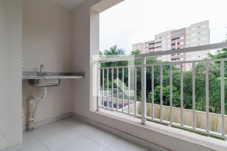Varanda da Sala de apartamento à venda com 2 quartos, 56m² em Parque Assuncao, Taboão da Serra