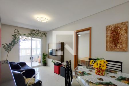 Sala de apartamento para alugar com 1 quarto, 60m² em Caiçara, Praia Grande