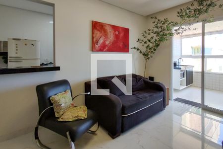 Sala de apartamento para alugar com 1 quarto, 60m² em Caiçara, Praia Grande