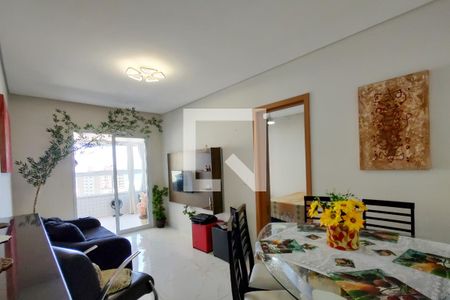 Sala de apartamento para alugar com 1 quarto, 60m² em Caiçara, Praia Grande