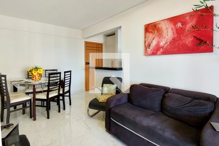Sala de apartamento para alugar com 1 quarto, 60m² em Caiçara, Praia Grande