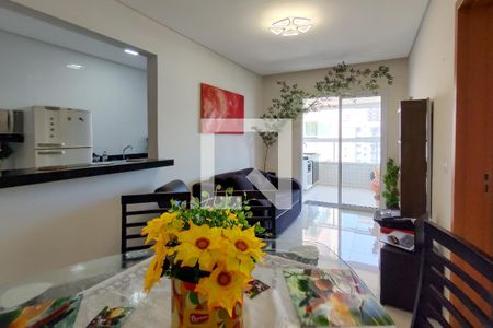 Sala de apartamento para alugar com 1 quarto, 60m² em Caiçara, Praia Grande