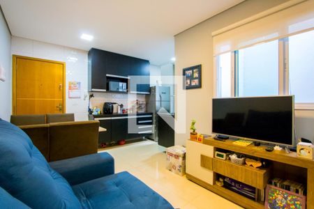 Sala de apartamento à venda com 2 quartos, 90m² em Vila Valparaiso, Santo André