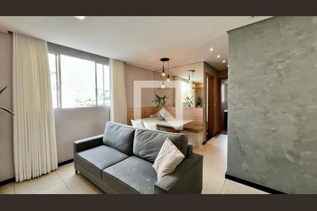 sala de apartamento à venda com 2 quartos, 60m² em União, Belo Horizonte