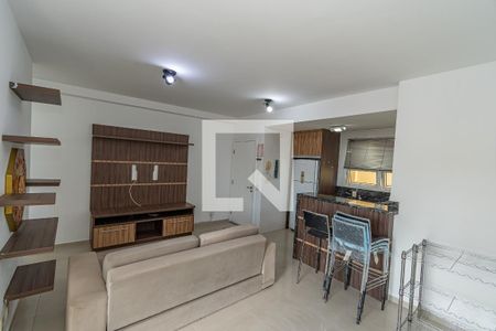 Sala de Estar/Jantar  de apartamento para alugar com 1 quarto, 47m² em Bonfim, Campinas