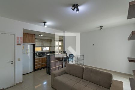 Sala de Estar/Jantar  de apartamento para alugar com 1 quarto, 47m² em Bonfim, Campinas