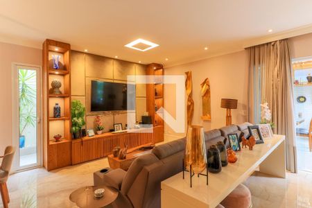 Sala de TV de casa de condomínio à venda com 3 quartos, 440m² em Campo Belo, São Paulo