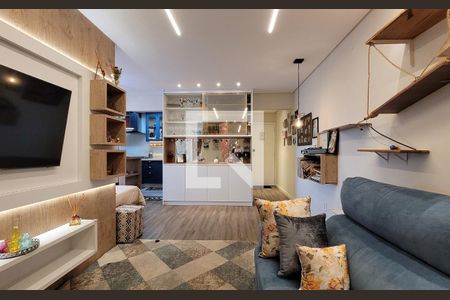 Sala de apartamento para alugar com 3 quartos, 96m² em Vila Scarpelli, Santo André