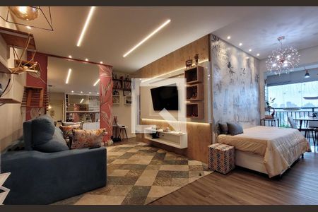 Sala de apartamento para alugar com 3 quartos, 96m² em Vila Scarpelli, Santo André